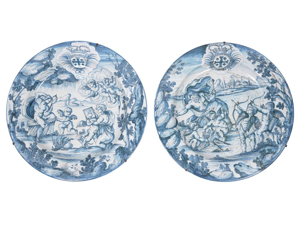 2 ITALIAN 17/18TH C. ENAMELED
