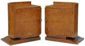 (2) ITALIAN ART DECO BURLWOOD