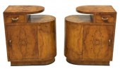 (2) ITALIAN ART DECO BURLWOOD