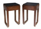 (2) ITALIAN ART DECO GLASS-TOP