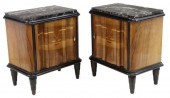 (2) ITALIAN ART DECO MARBLE-TO
