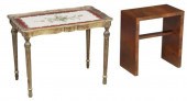 (2) ITALIAN ART DECO STOOL & F