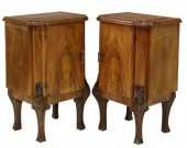 (2) ITALIAN ART DECO WALNUT BE