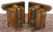(2) ITALIAN ART DECO WALNUT BE