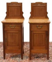 (2) ITALIAN ART NOUVEAU MAHOGA