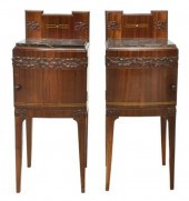 (2) ITALIAN ART NOUVEAU MARBLE