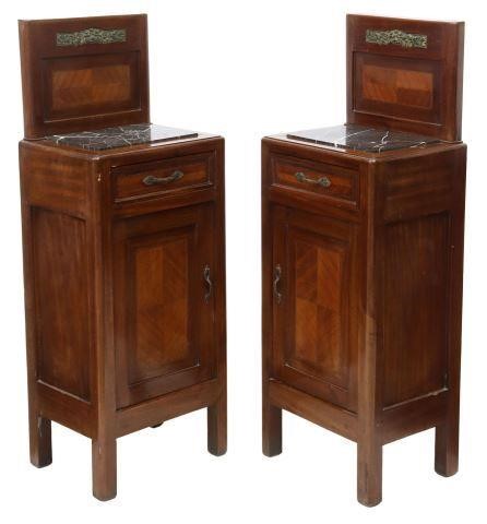 2) ITALIAN ART NOUVEAU MARBLE-TOP