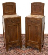 2) ITALIAN ART NOUVEAU MARBLE-
