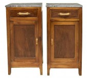 2) ITALIAN ART NOUVEAU MARBLE-