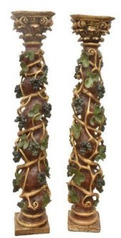 (2) ITALIAN BAROQUE CARVED SOL