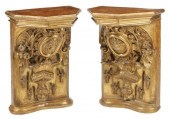(2) ITALIAN BAROQUE STYLE GILT