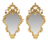 (2) ITALIAN BAROQUE STYLE GILT