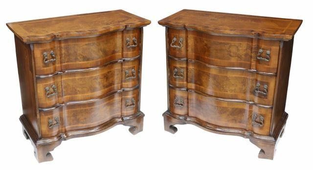 (2) ITALIAN BAROQUE STYLE WALNUT