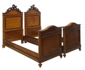 (2) ITALIAN BIRDSEYE MAPLE BED
