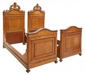 (2) ITALIAN BIRDSEYE MAPLE BED