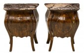 (2) ITALIAN BOMBE FIGURED MARQ