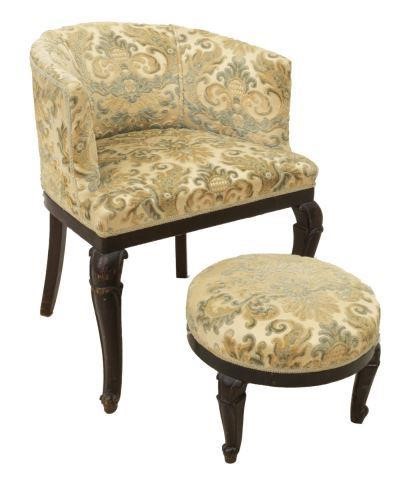 (2) ITALIAN BOUDOIR ARMCHAIR &