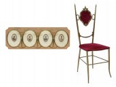 (2) ITALIAN BRASS HAT RACK & C