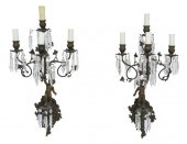 (2) ITALIAN BRONZE & CRYSTAL 4