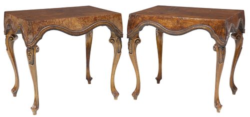 (2) ITALIAN BURL WALNUT END