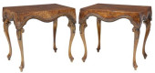 (2) ITALIAN BURL WALNUT END TA