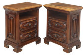 (2) ITALIAN CARVED MAHOGANY BE