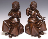 (2) ITALIAN CARVED WOOD FIGURE