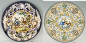 2 ITALIAN CERAMIC CHARGERS WIT