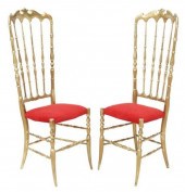 (2) ITALIAN CHIAVARI GILTWOOD