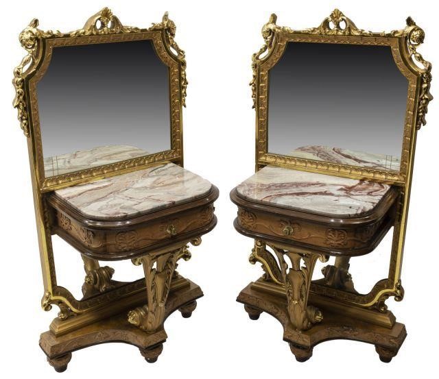 (2) ITALIAN EMPIRE STYLE MIRRORED