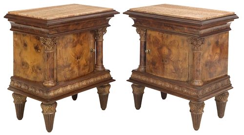(2) ITALIAN EMPIRE STYLE ONYX-TOP