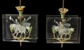 (2) ITALIAN FOLIATED & ETCHED