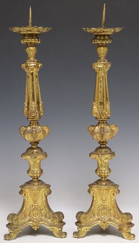 (2) ITALIAN GILT BRONZE ALTAR
