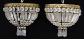 (2) ITALIAN GILT METAL & CRYST