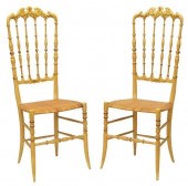 (2) ITALIAN GILT & PAINTED CHI