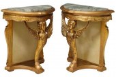 (2) ITALIAN GILT PAINTED DEMIL