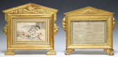 (2) ITALIAN GILTWOOD CARTA GLO