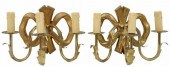 (2) ITALIAN GILTWOOD THREE-LIG