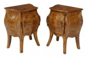 (2) ITALIAN INLAID BURLWOOD BO