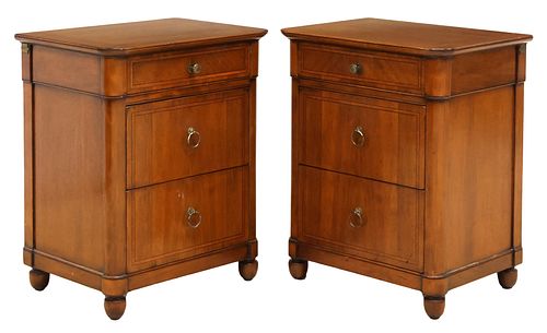 (2) ITALIAN INLAID MAHOGANY