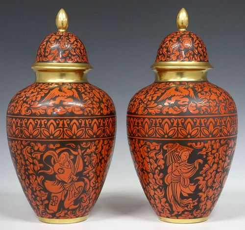 (2) ITALIAN LONGO PARCEL-GILT