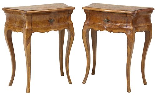 (2) ITALIAN LOUIS XV STYLE BURLED
