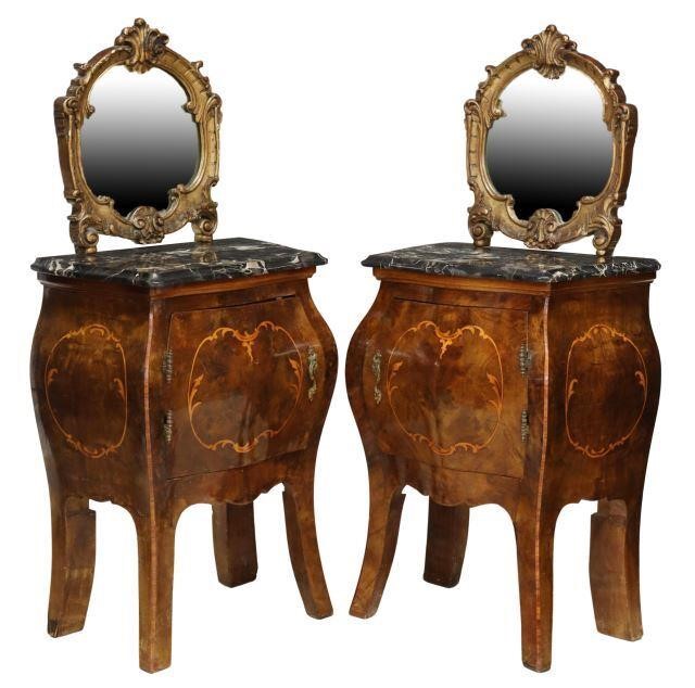 (2) ITALIAN LOUIS XV STYLE MIRRORED