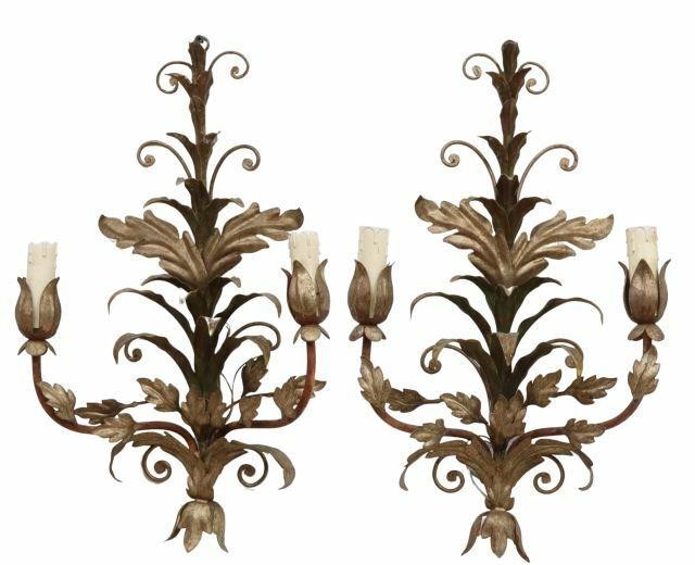 (2) ITALIAN LOUIS XV STYLE GILT