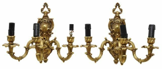 (2) ITALIAN LOUIS XV STYLE BRONZE