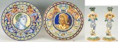 2 ITALIAN MAJOLICA CHARGERS PL