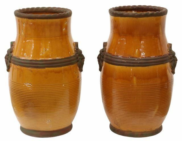 (2) ITALIAN MAJOLICA GLAZED CERAMIC