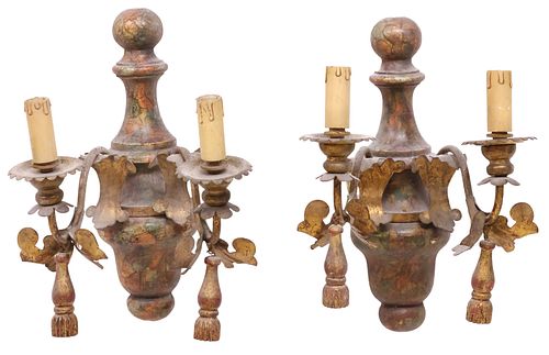 (2) ITALIAN MARBELIZED WOOD &AMP;