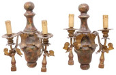 (2) ITALIAN MARBELIZED WOOD &A