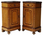 (2) ITALIAN MARBLE-TOP BIRDSEY